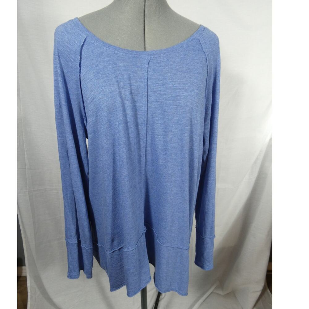 Style & Co Women's Medium Long Sleeve Distressed Tunic High Low Lightweight